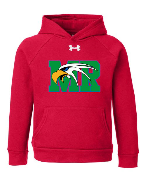 Maple River High School hockey_boys - Red/ White Youth Rival Fleece Hooded Sweatshirt