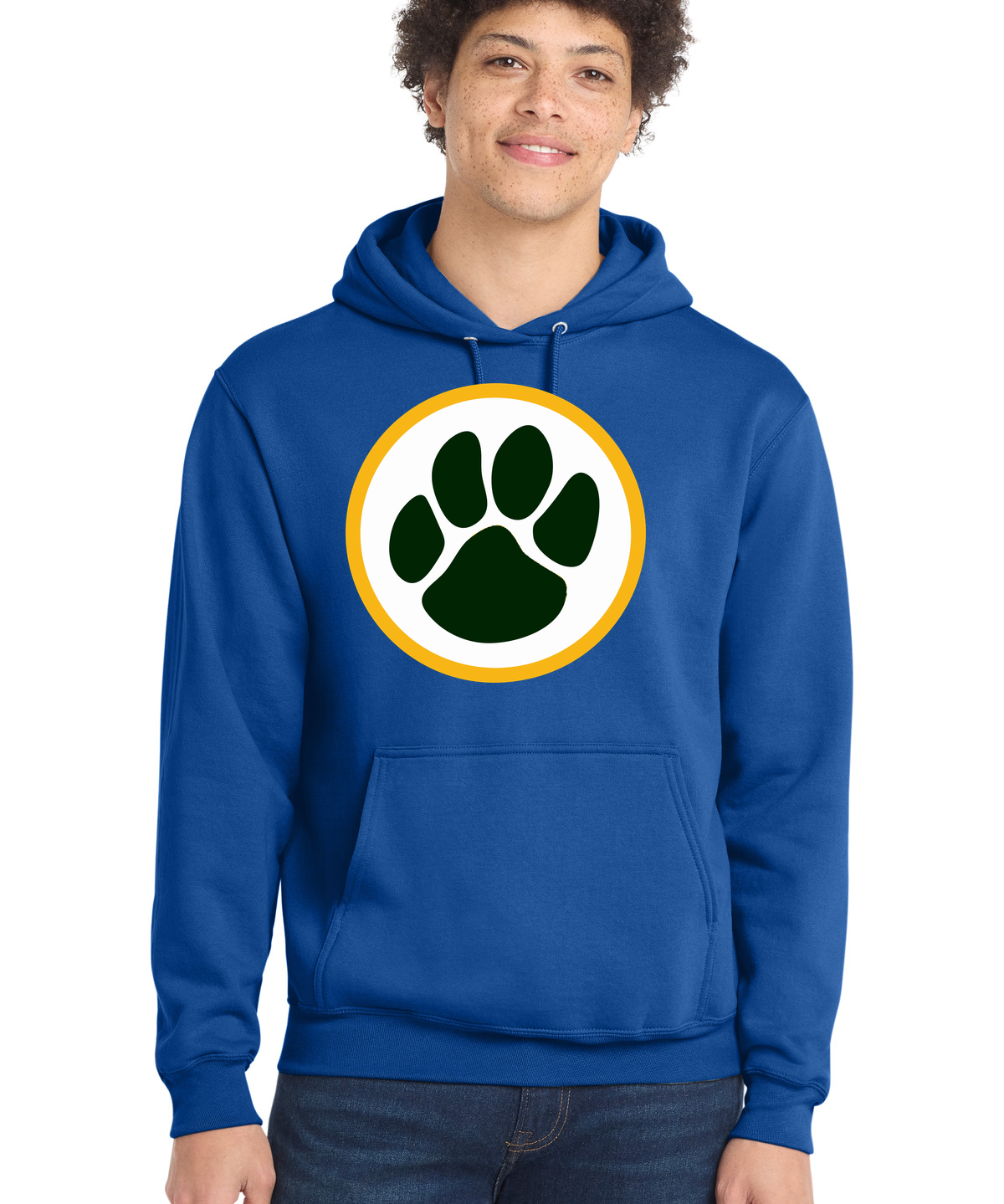 Ashwaubenon High School Football (Boys) - Royal Port & Co Core Fleece Pullover Hooded Sweatshirt. PC78H