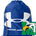 Maple River High School hockey_boys - Royal/ Steel Ozsee Sackpack Drawstring Bag