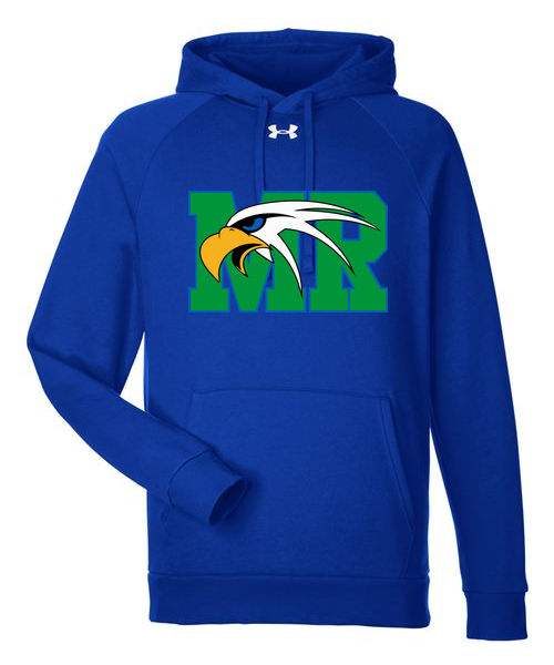 Maple River High School hockey_boys - Royal/ White Men's Rival Fleece Hooded Sweatshirt