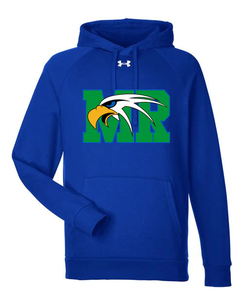 Maple River High School hockey_boys - Royal/ White Men's Rival Fleece Hooded Sweatshirt