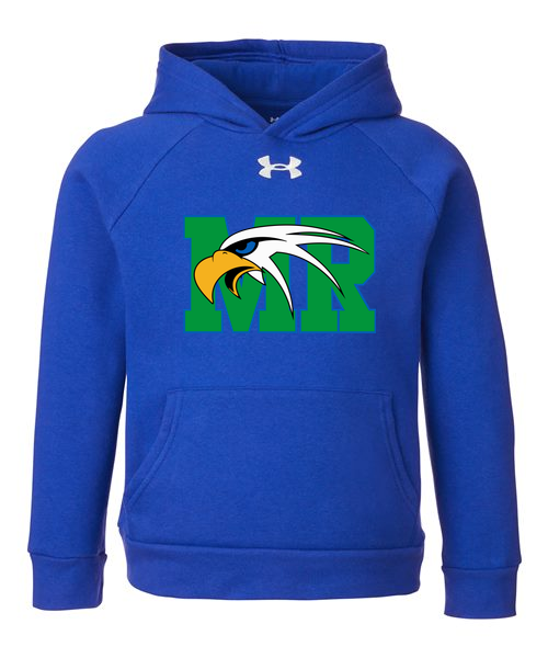 Maple River High School hockey_boys - Royal/ White Youth Rival Fleece Hooded Sweatshirt