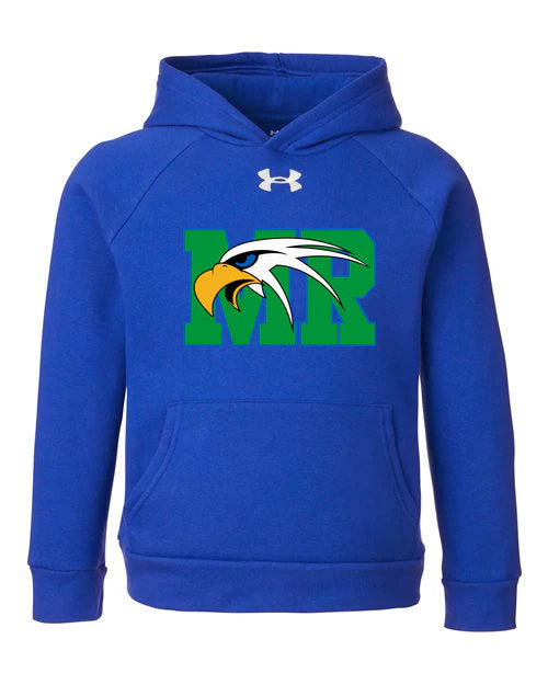 Maple River High School hockey_boys - Royal/ White Youth Rival Fleece Hooded Sweatshirt