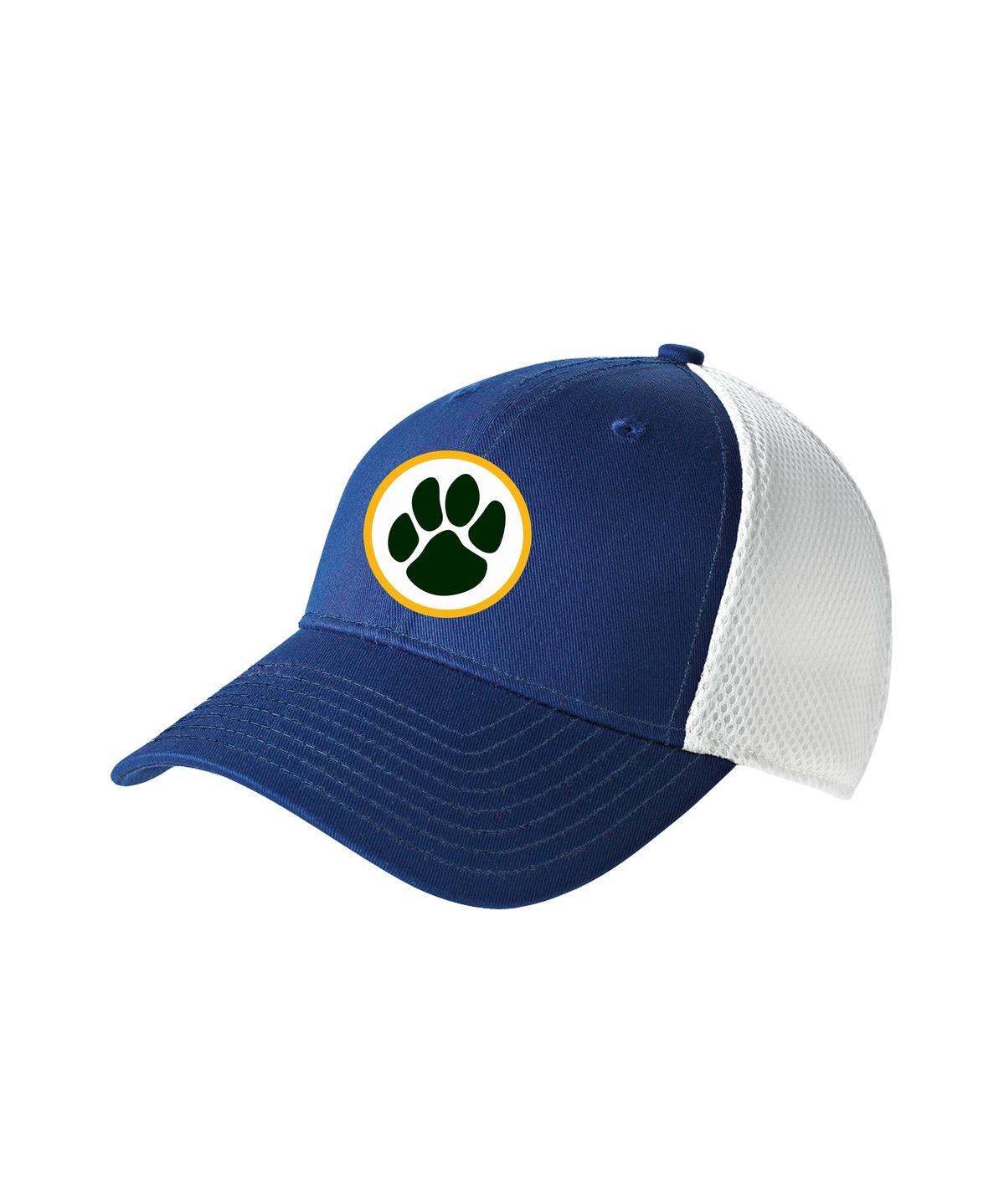 Ashwaubenon High School Football (Boys) - Royal/ White New Era - Stretch Mesh Cap. NE1020