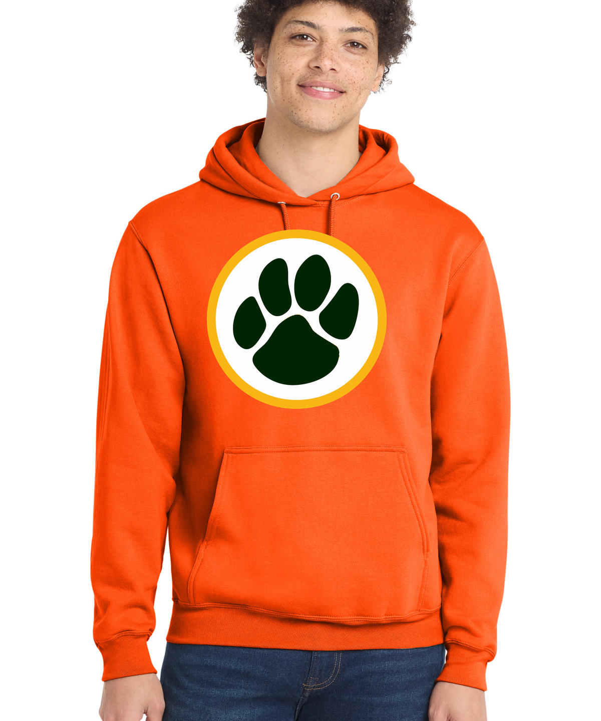 Ashwaubenon High School Football (Boys) - S. Orange Port & Co Core Fleece Pullover Hooded Sweatshirt. PC78H