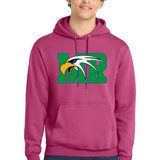 Maple River High School hockey_boys - Sangria Port & Co Core Fleece Pullover Hooded Sweatshirt. PC78H