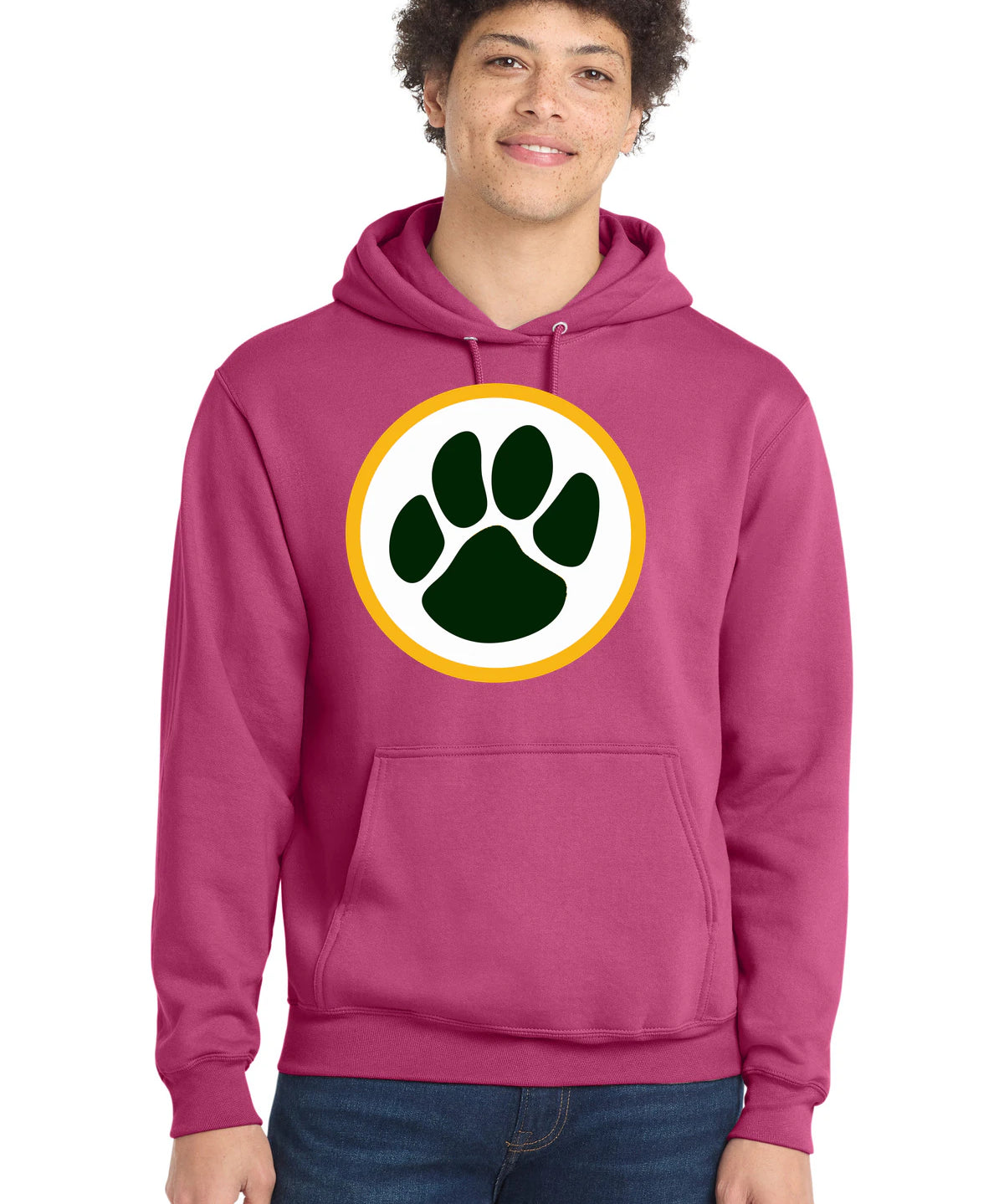 Ashwaubenon High School Football (Boys) - Sangria Port & Co Core Fleece Pullover Hooded Sweatshirt. PC78H