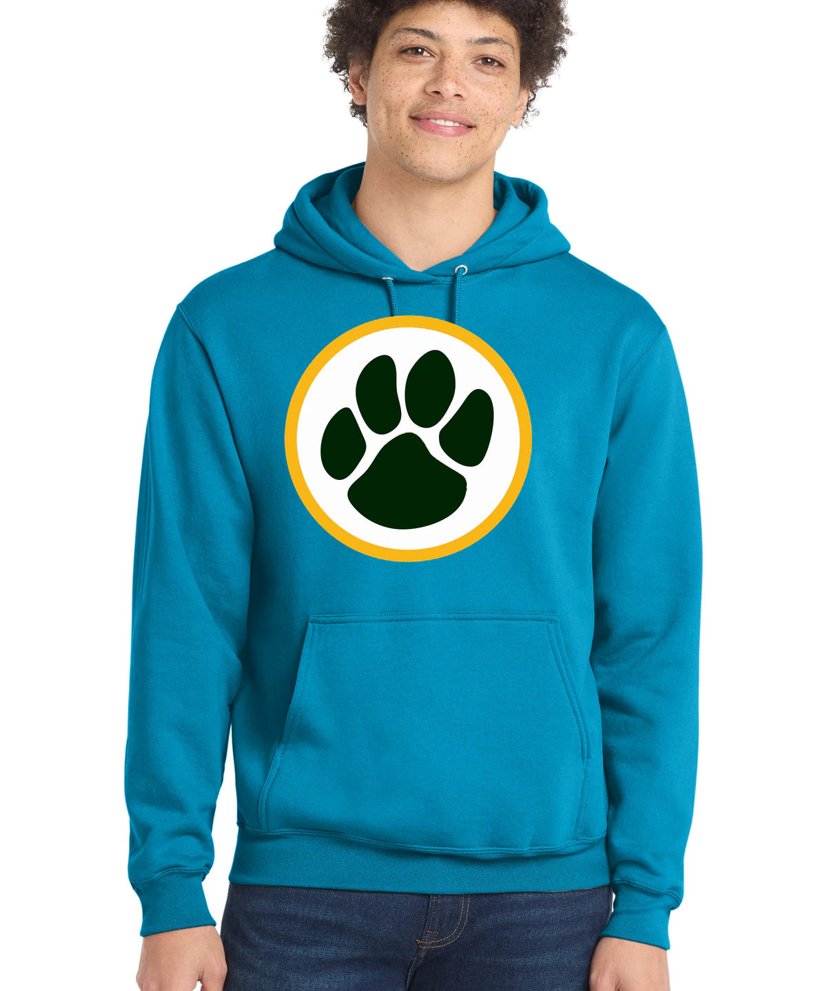 Ashwaubenon High School Football (Boys) - Sapphire Port & Co Core Fleece Pullover Hooded Sweatshirt. PC78H