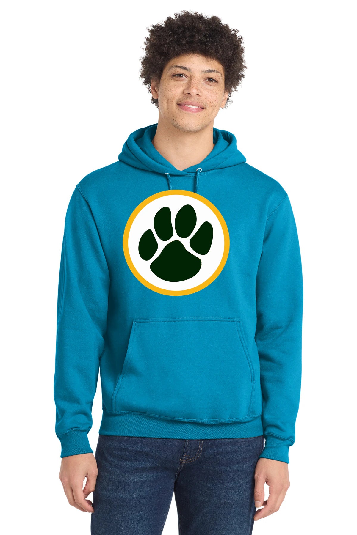 Ashwaubenon High School Football (Boys) - Sapphire Port & Co Core Fleece Pullover Hooded Sweatshirt. PC78H