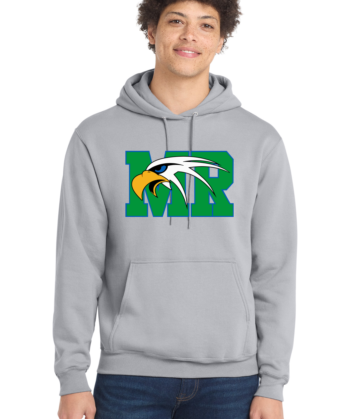 Maple River High School hockey_boys - Silver Port & Co Core Fleece Pullover Hooded Sweatshirt. PC78H