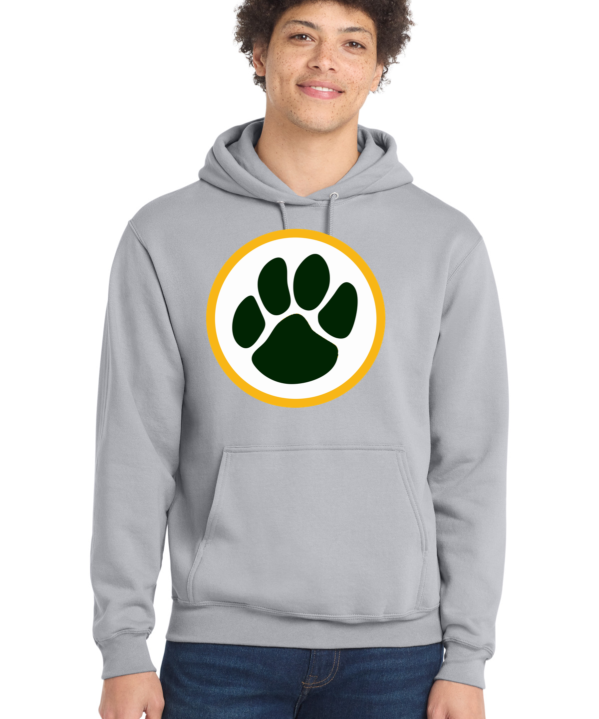 Ashwaubenon High School Football (Boys) - Silver Port & Co Core Fleece Pullover Hooded Sweatshirt. PC78H