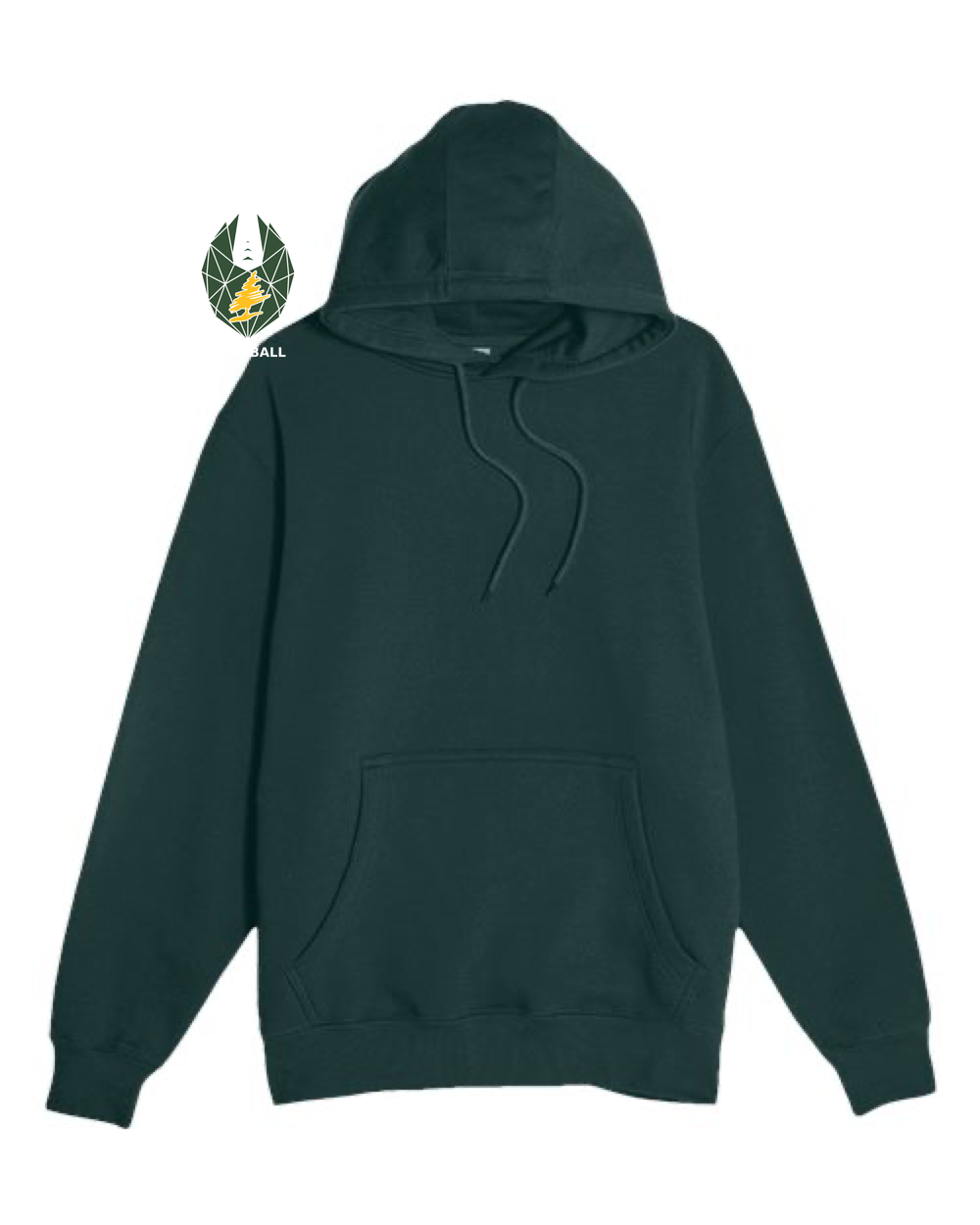 DC Everest Middle School Football — example store - Sport Green Hoodie Value - Full Front