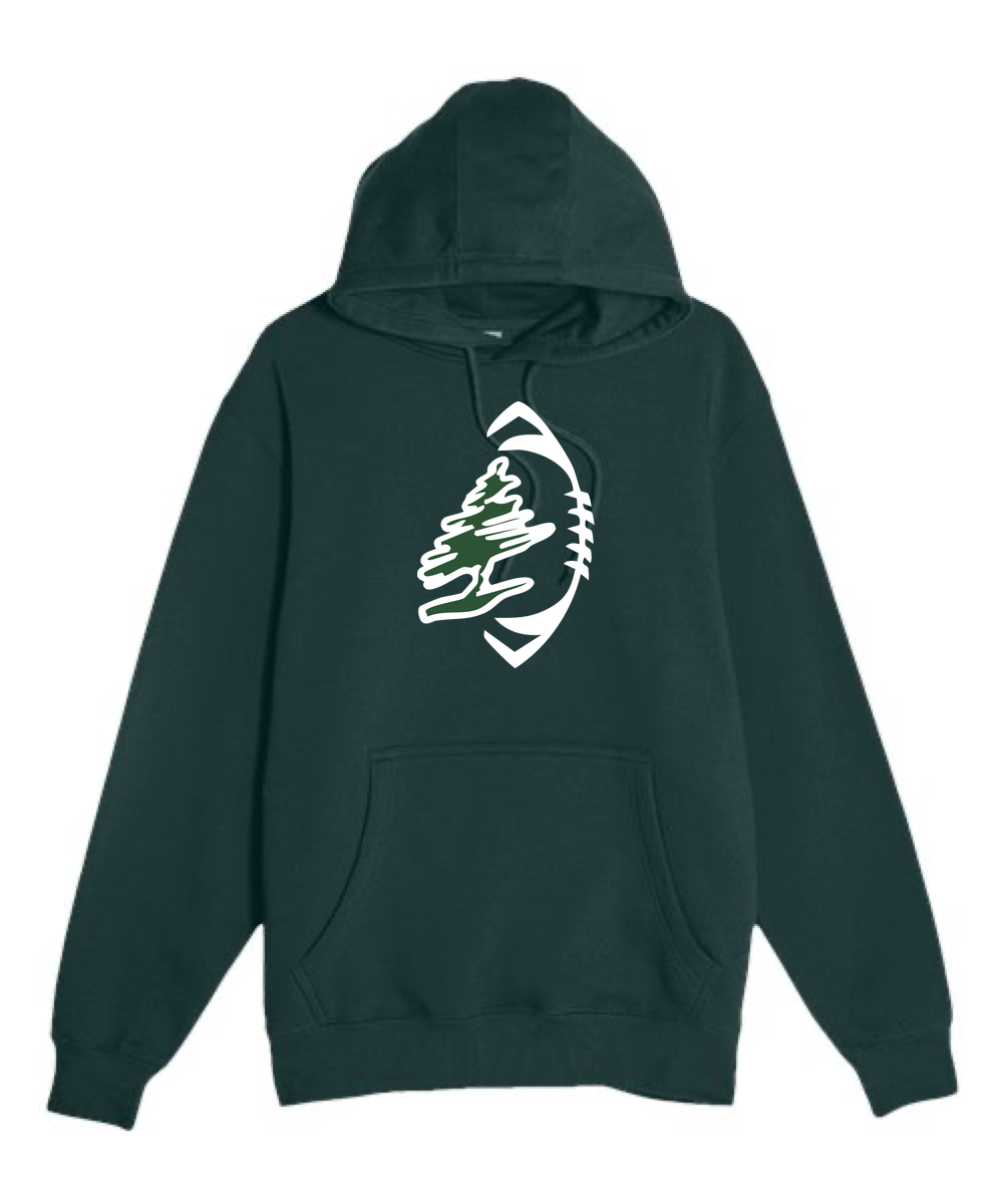 DC Everest Middle School Football — example store - Sport Green Hoodie Value - Full Front