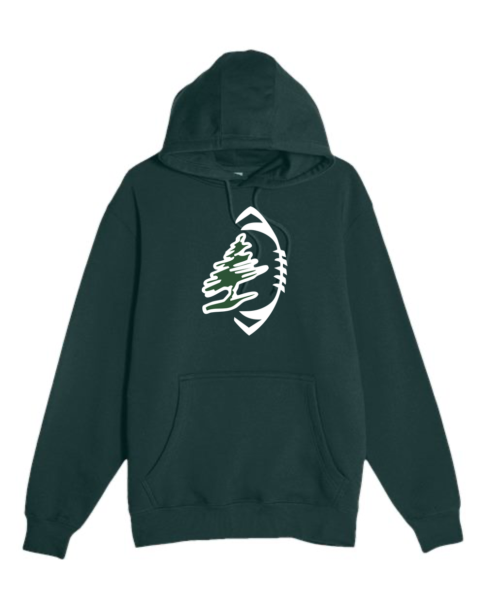 DC Everest Middle School Football — example store - Sport Green Hoodie Value - Full Front