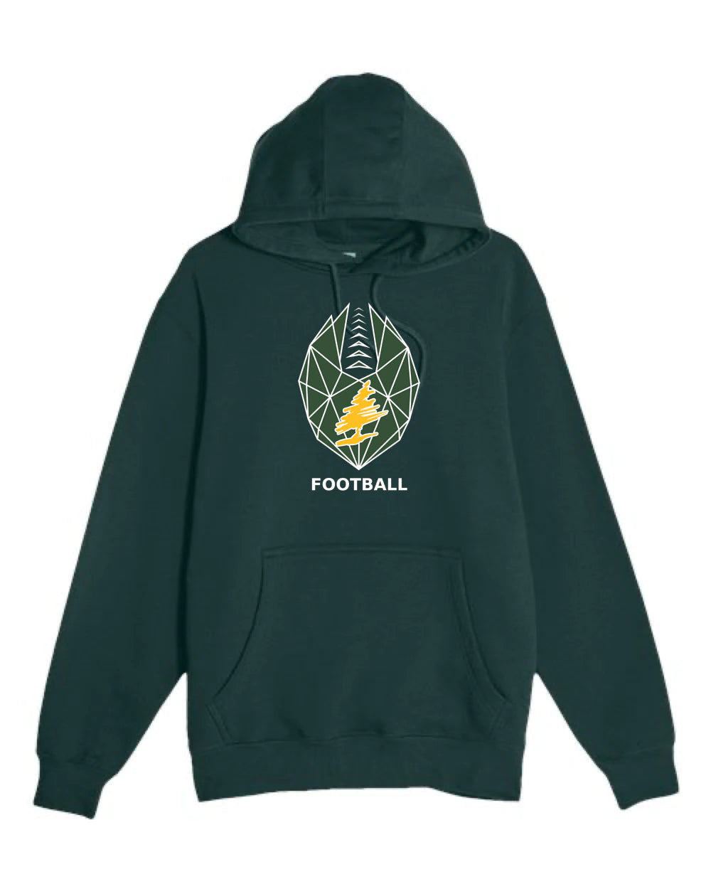 DC Everest Middle School Football — example store - Sport Green Hoodie Value - Full Front