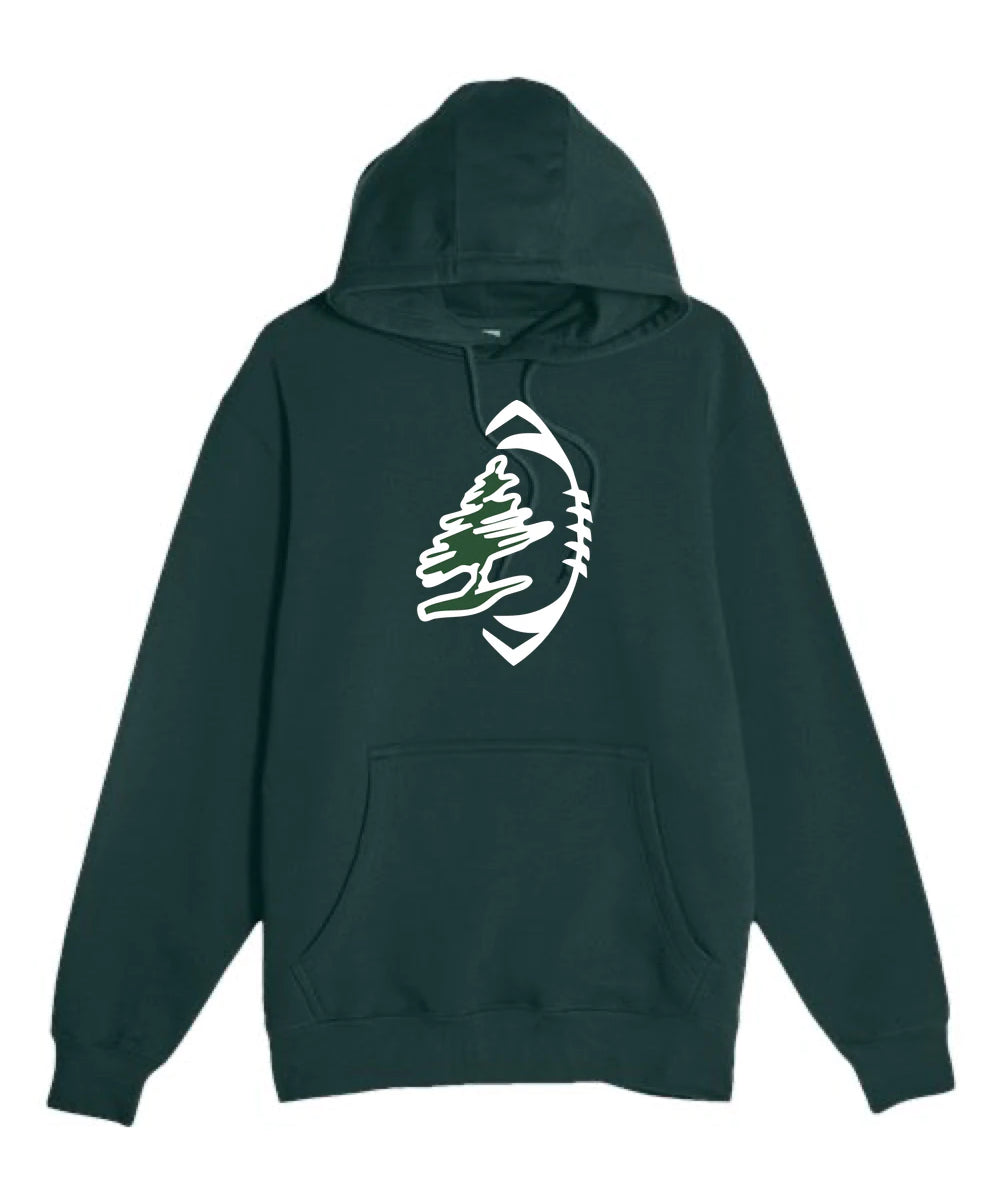 DC Everest Middle School Football — example store - Sport Green Hoodie Value - Full Front