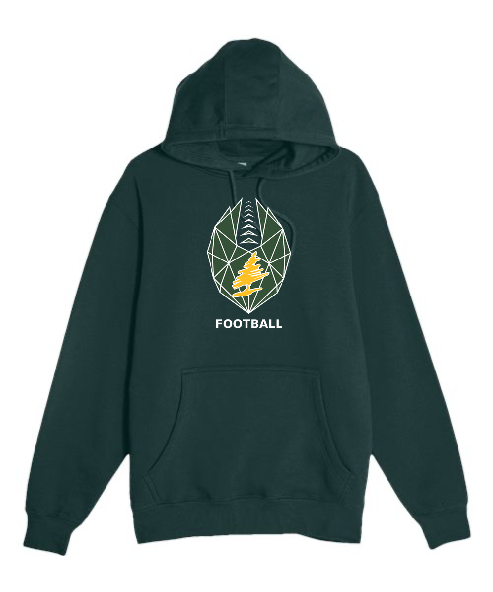 DC Everest Middle School Football — example store - Sport Green Hoodie Value - Full Front
