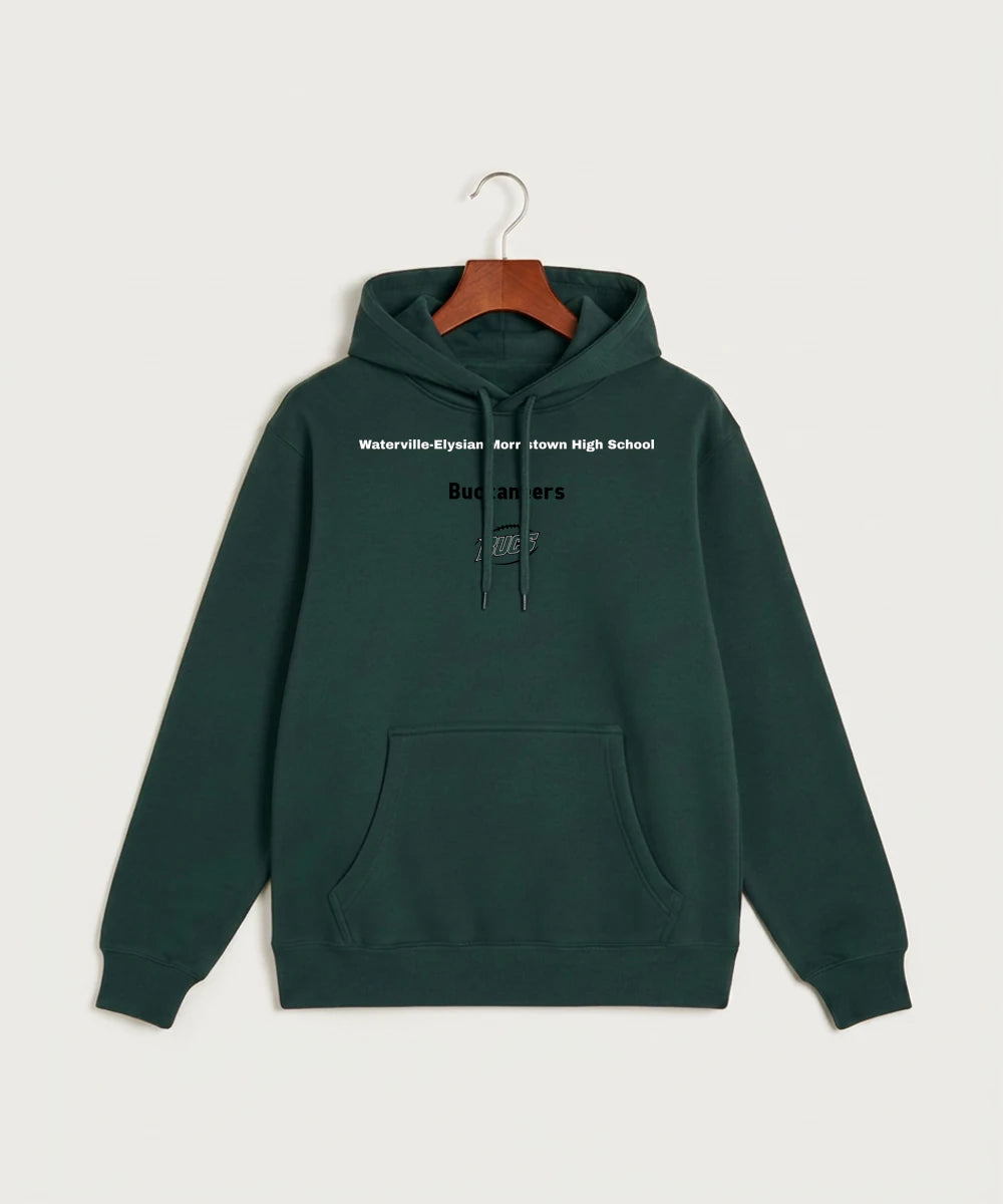 Waterville-Elysian-Morristown High School Football (Boys) - Sport Green Hoodie Value - Full Front