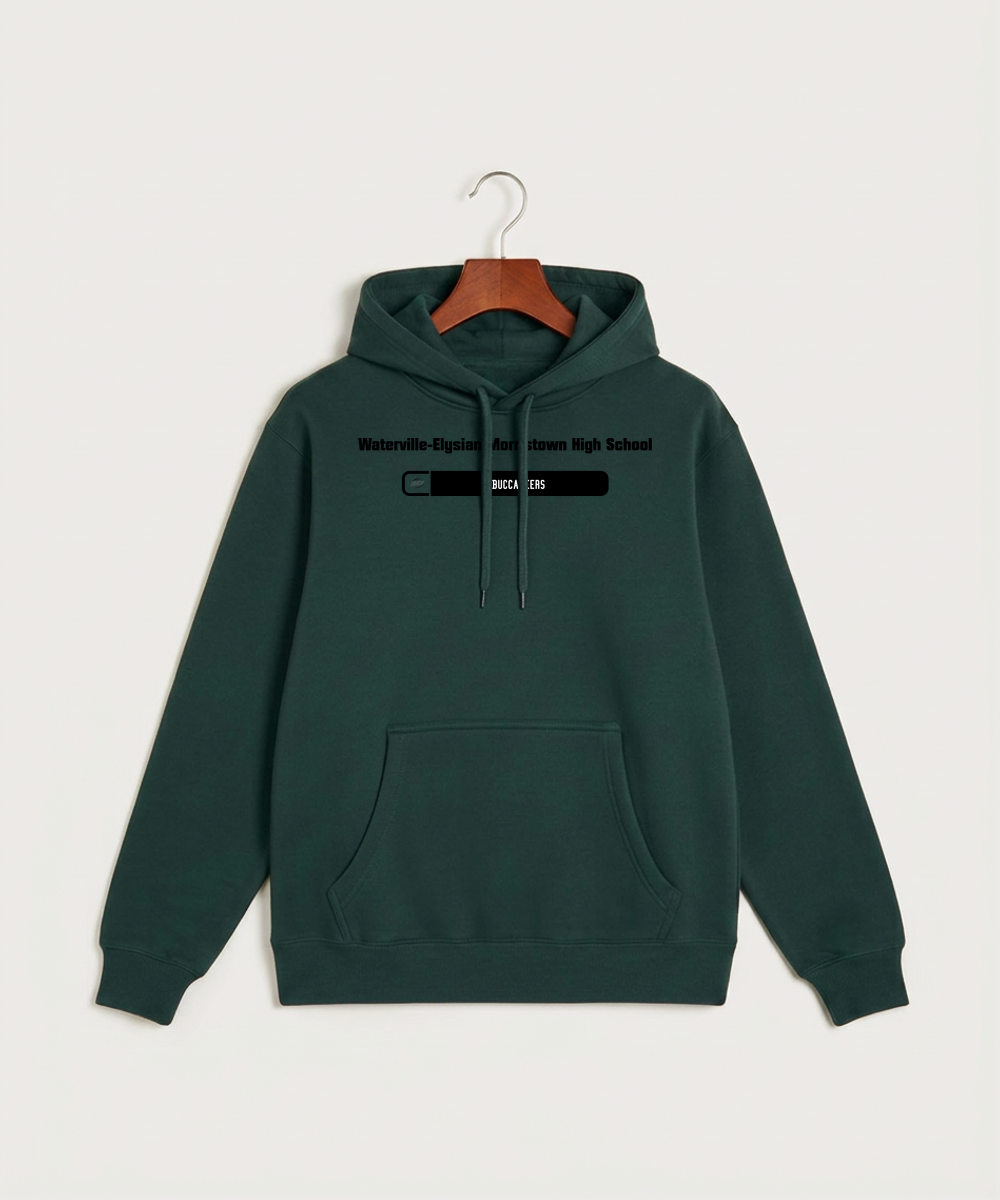 Waterville-Elysian-Morristown High School Football (Boys) - Sport Green Hoodie Value - Full Front