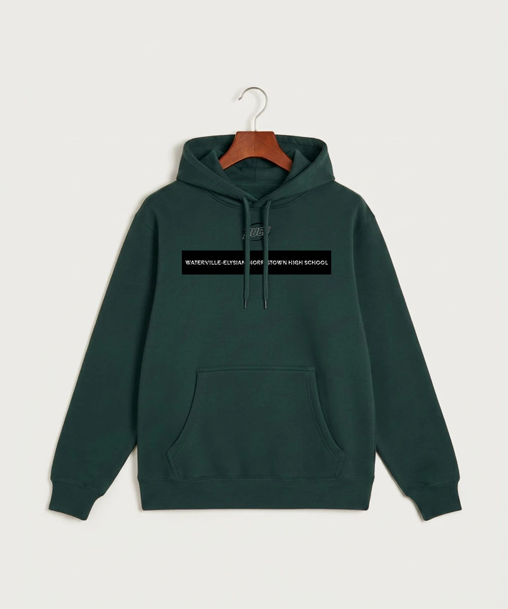 Waterville-Elysian-Morristown High School Football (Boys) - Sport Green Hoodie Value - Full Front
