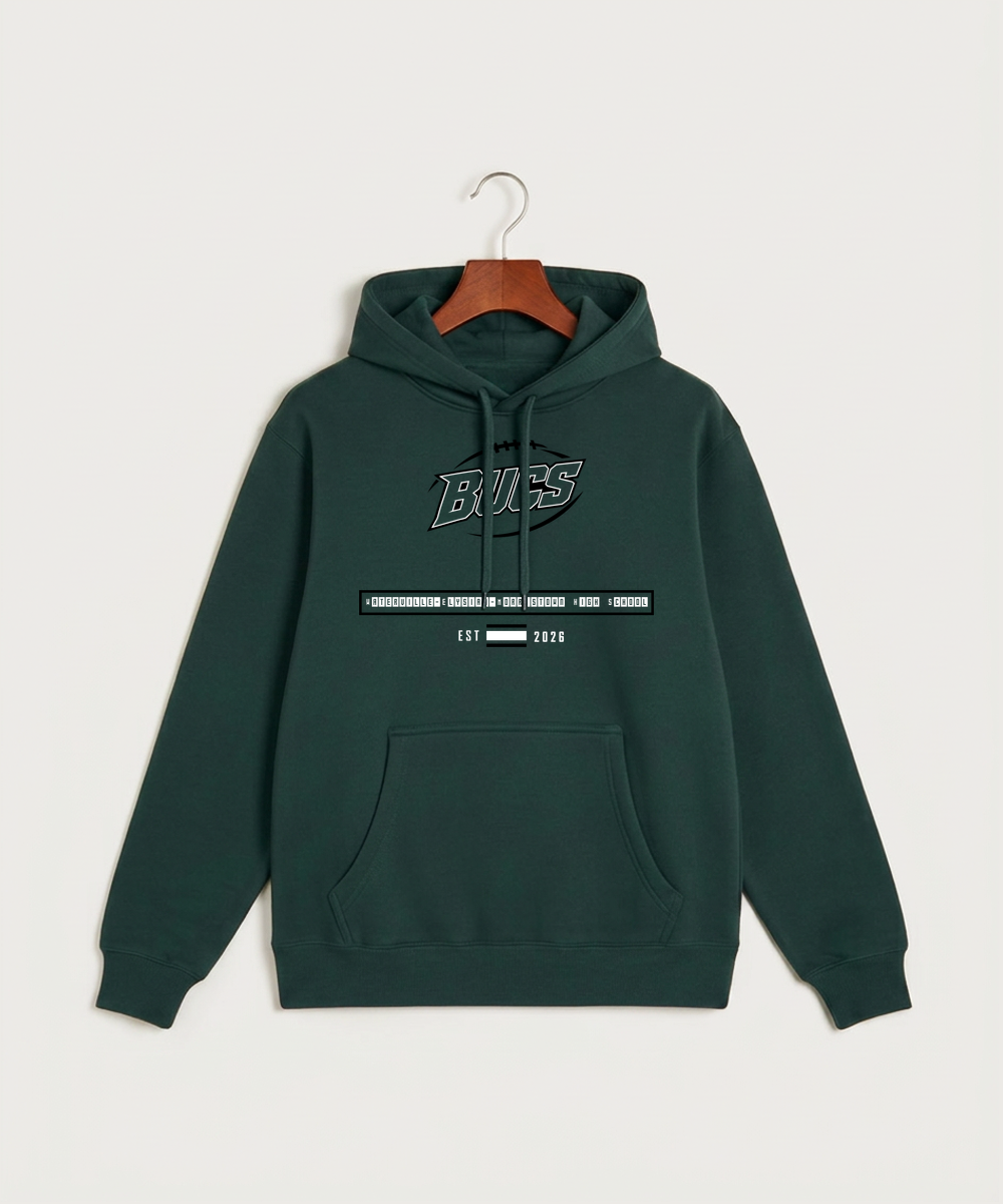 Waterville-Elysian-Morristown High School Football (Boys) - Sport Green Hoodie Value - Full Front