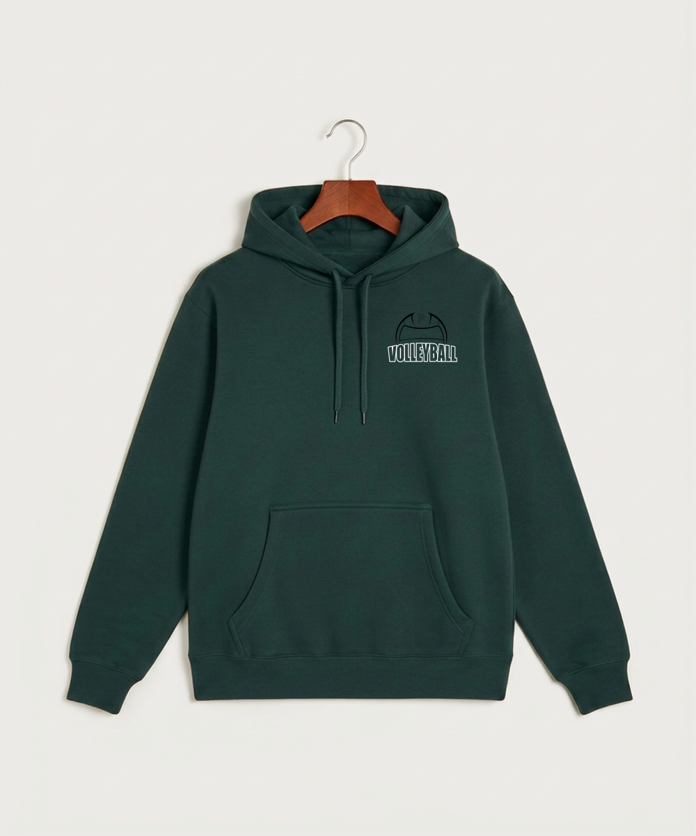 Pipestone Area High School Volleyball (Girls) - Sport Green Hoodie Value - Left Chest