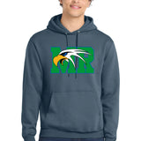 Maple River High School hockey_boys - Steel Blue Port & Co Core Fleece Pullover Hooded Sweatshirt. PC78H