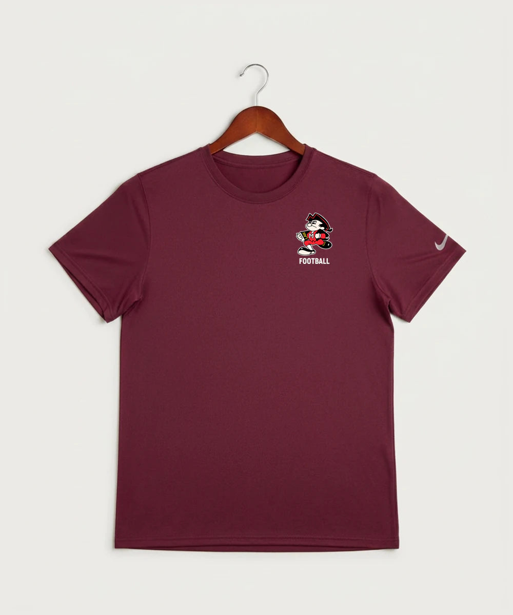 John Marshall High School Basketball (Boys) - Team Maroon Nike Swoosh Sleeve rLegend Tee NKDX8730
