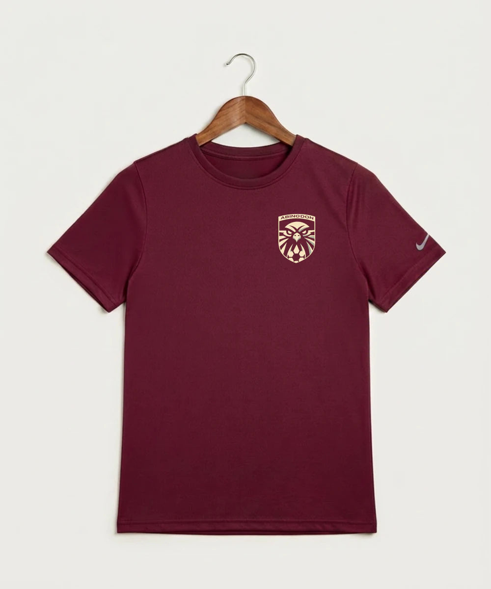 Abingdon High School Football (Boys) - Team Maroon Nike Youth Swoosh Sleeve rLegend Tee NKDX8787