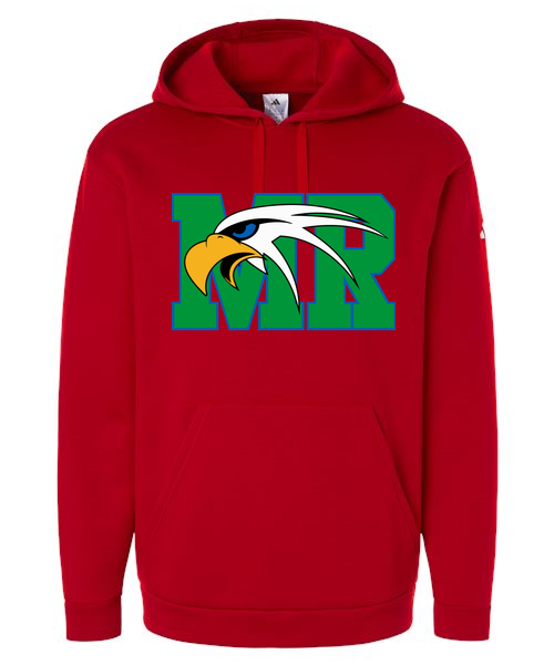 Maple River High School hockey_boys - Team Power Red Men's Fleece Hooded Sweatshirt