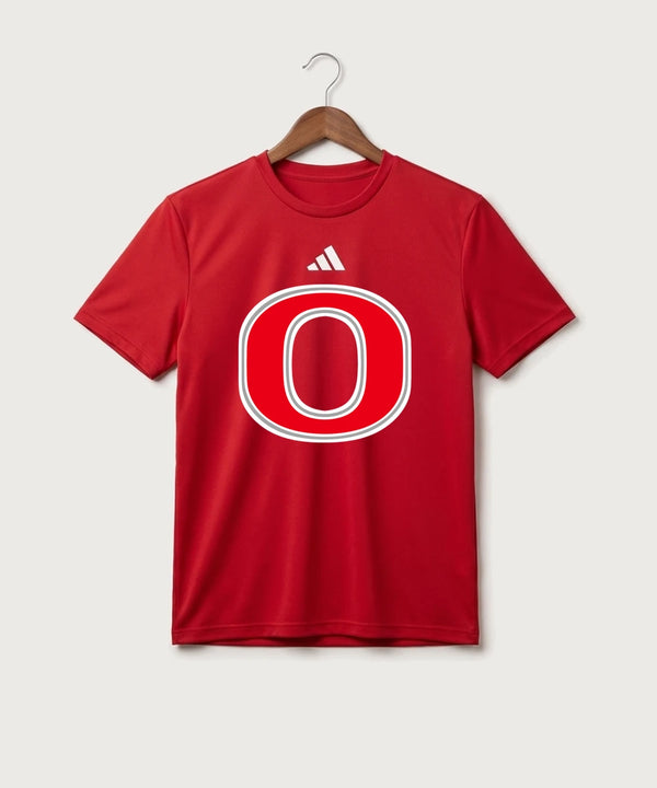 Osakis High School Athletics Coed - Team Power Red/ White Men's Pregame T-Shirt