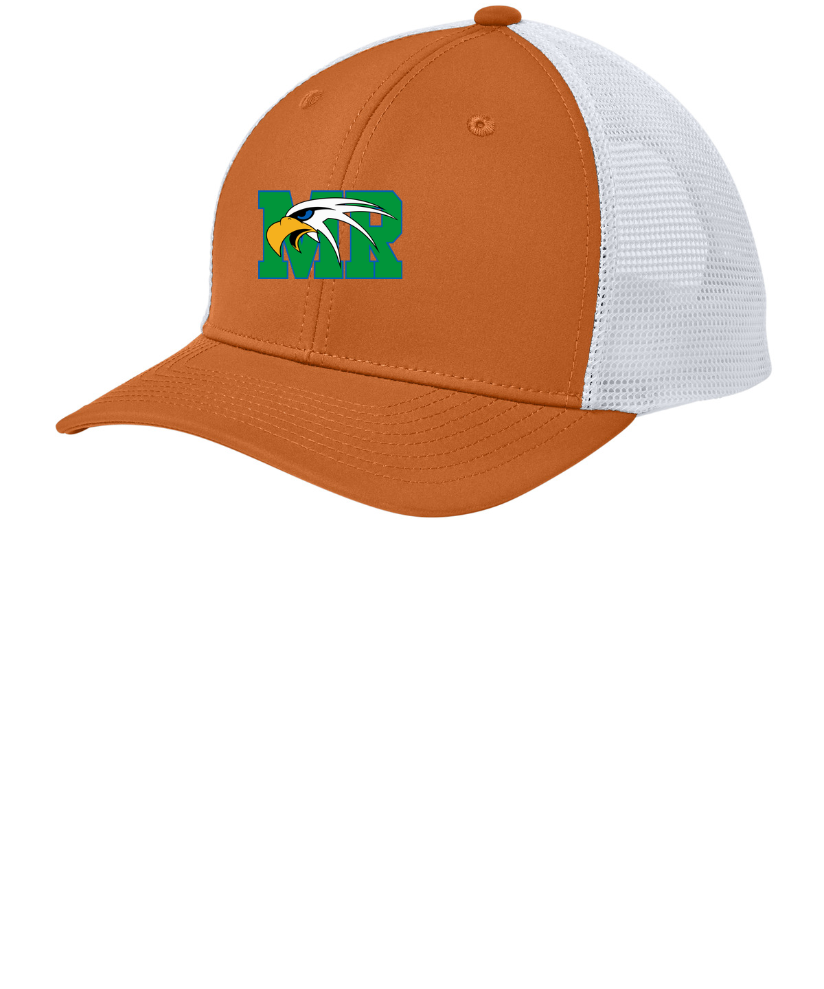 Maple River High School hockey_boys - Texas Orange/ White Sport-Tek Club Trucker Cap STC46
