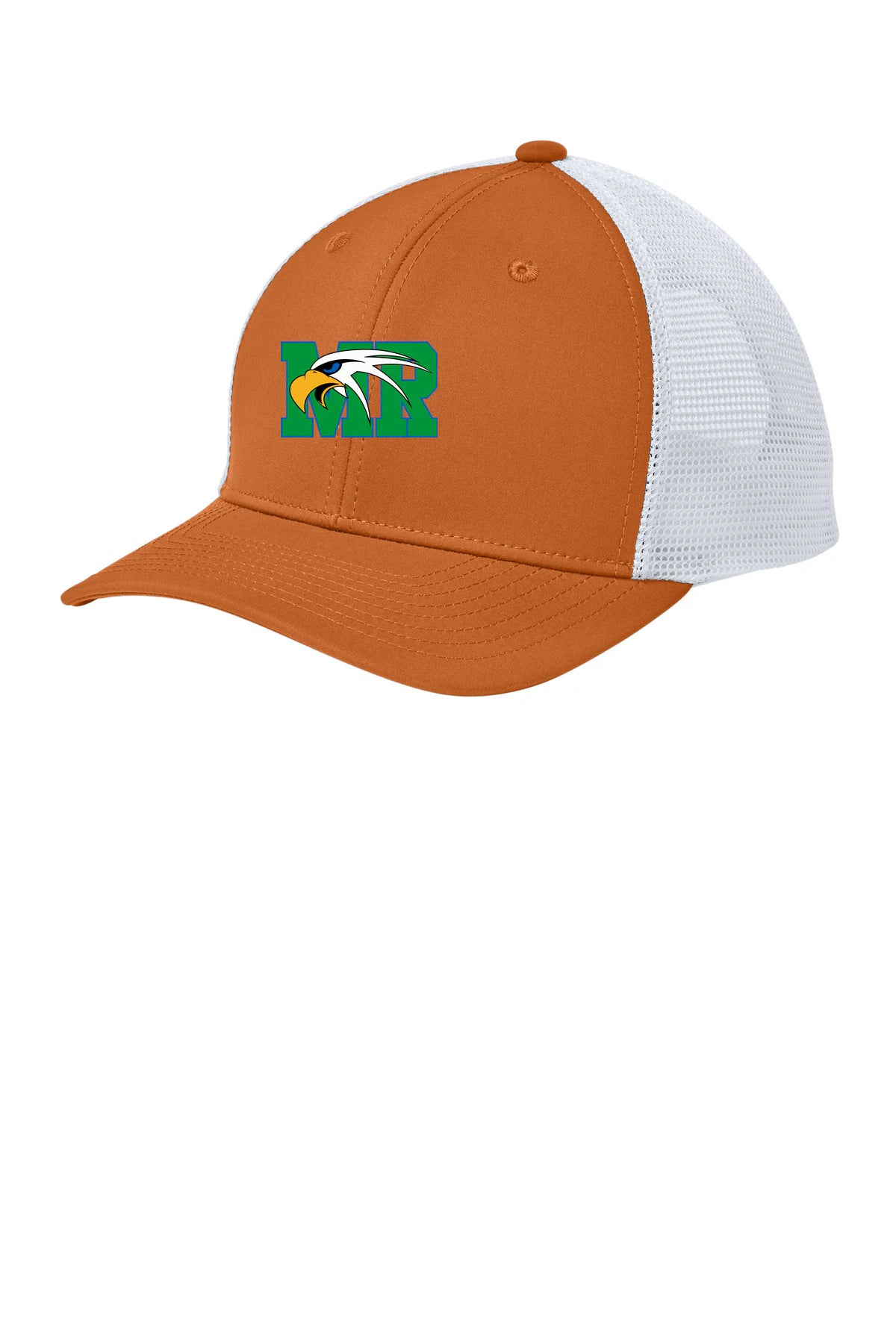 Maple River High School hockey_boys - Texas Orange/ White Sport-Tek Club Trucker Cap STC46