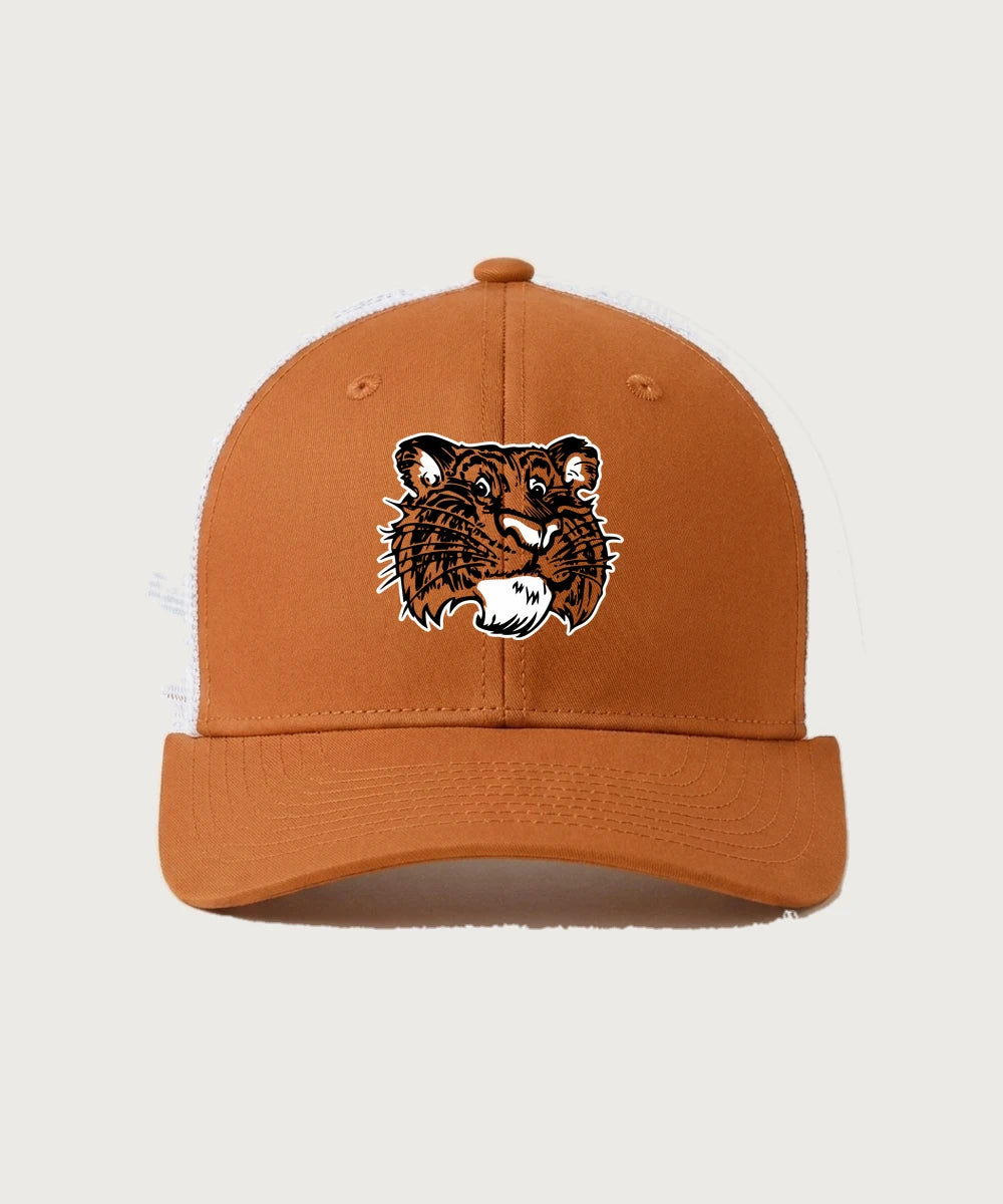 Browerville Public High School Athletics Coed - Texas Orange/ White Sport-Tek Club Trucker Cap STC46