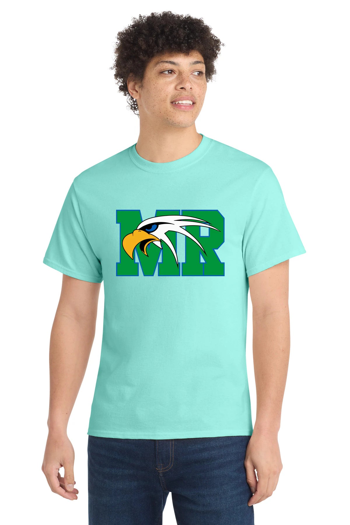 Maple River High School hockey_boys - True Celadon Port & Co Core Cotton Tee. PC54