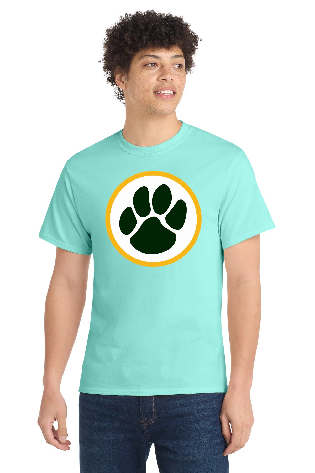 Ashwaubenon High School Football (Boys) - True Celadon Port & Co Core Cotton Tee. PC54