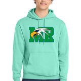 Maple River High School hockey_boys - True Celadon Port & Co Core Fleece Pullover Hooded Sweatshirt. PC78H