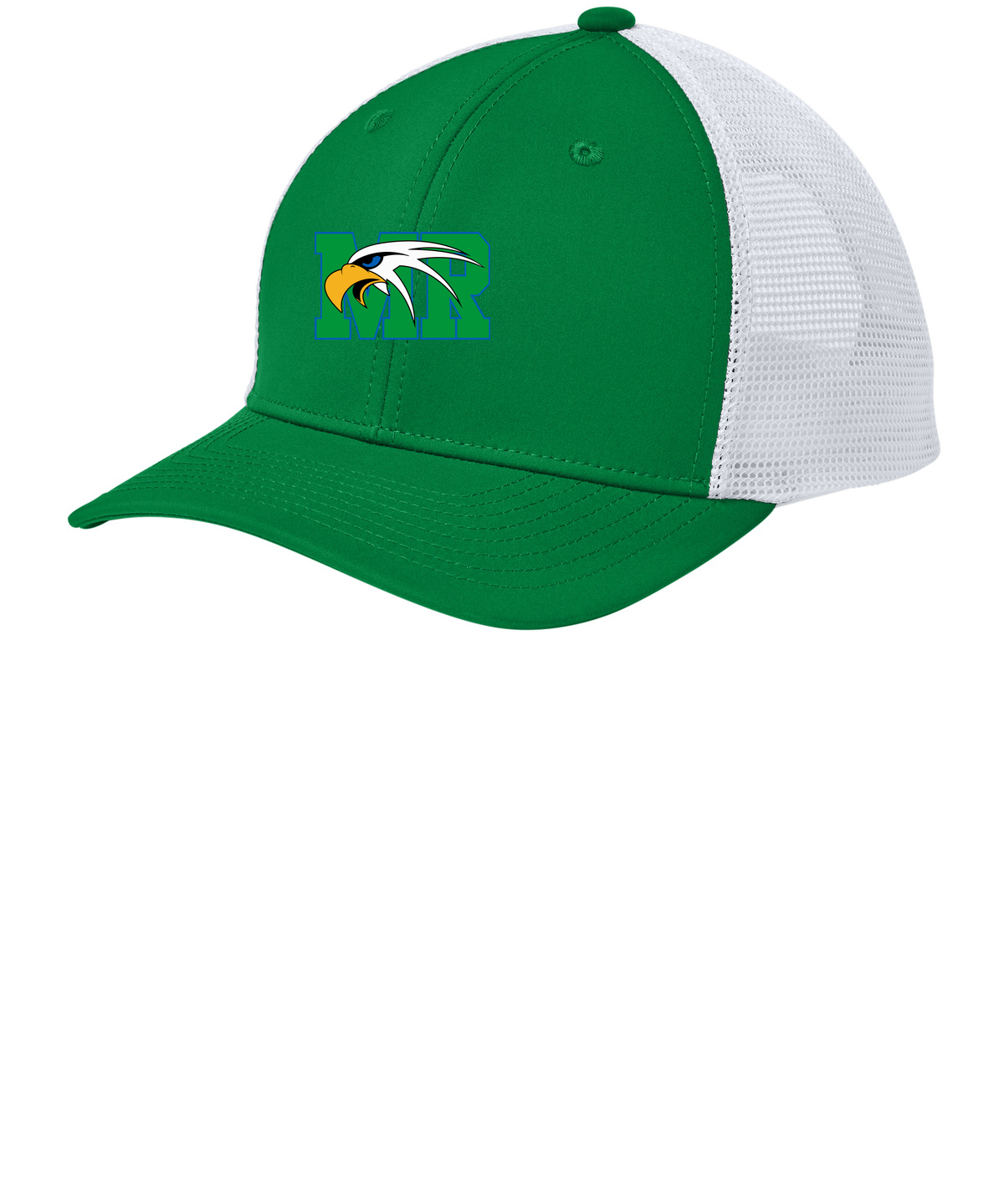 Maple River High School hockey_boys - True Kelly Green/ White Sport-Tek Club Trucker Cap STC46