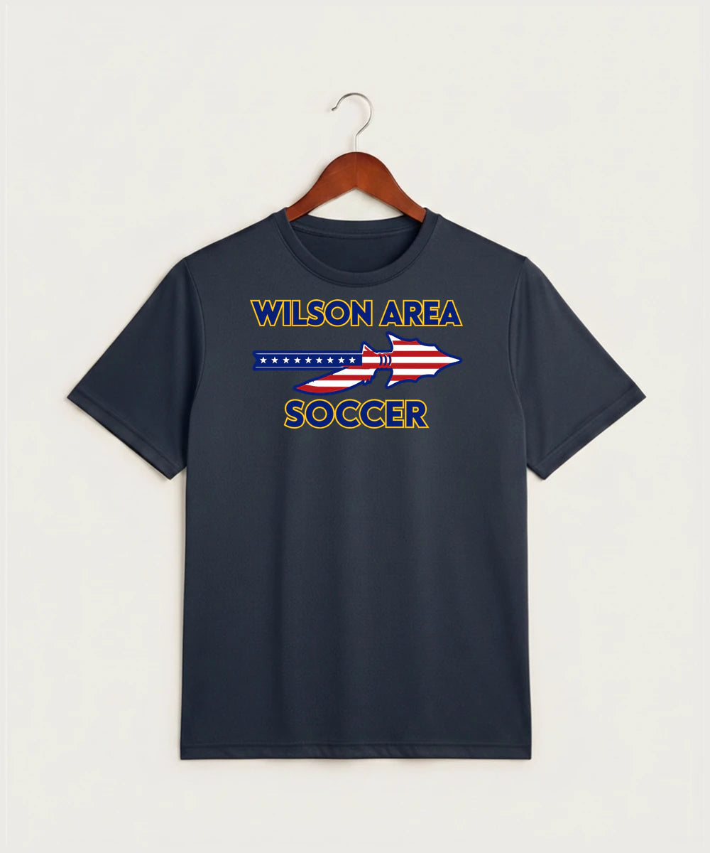 Wilson Area School Soccer Soccer - True Navy Heather Sport-Tek PosiCharge Competitor Tee. ST350