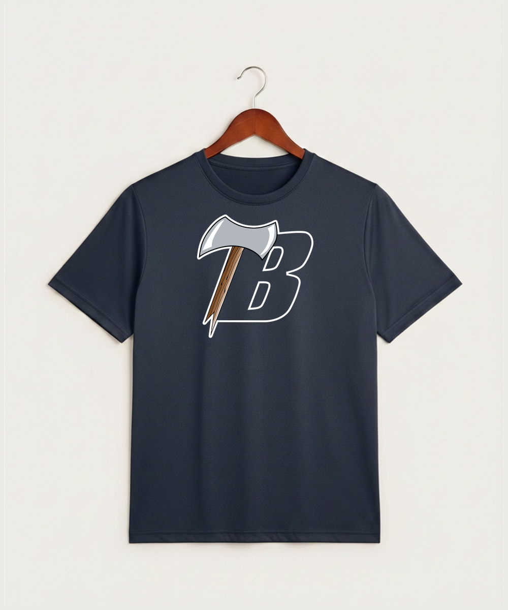 Bemidji High School Football (Boys) - True Navy Heather Sport-Tek PosiCharge Competitor Tee. ST350
