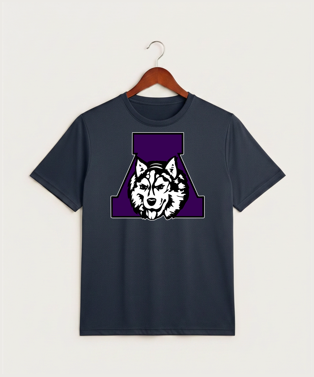 Albany High School Cheerleading - True Navy Heather Sport-Tek PosiCharge Competitor Tee. ST350