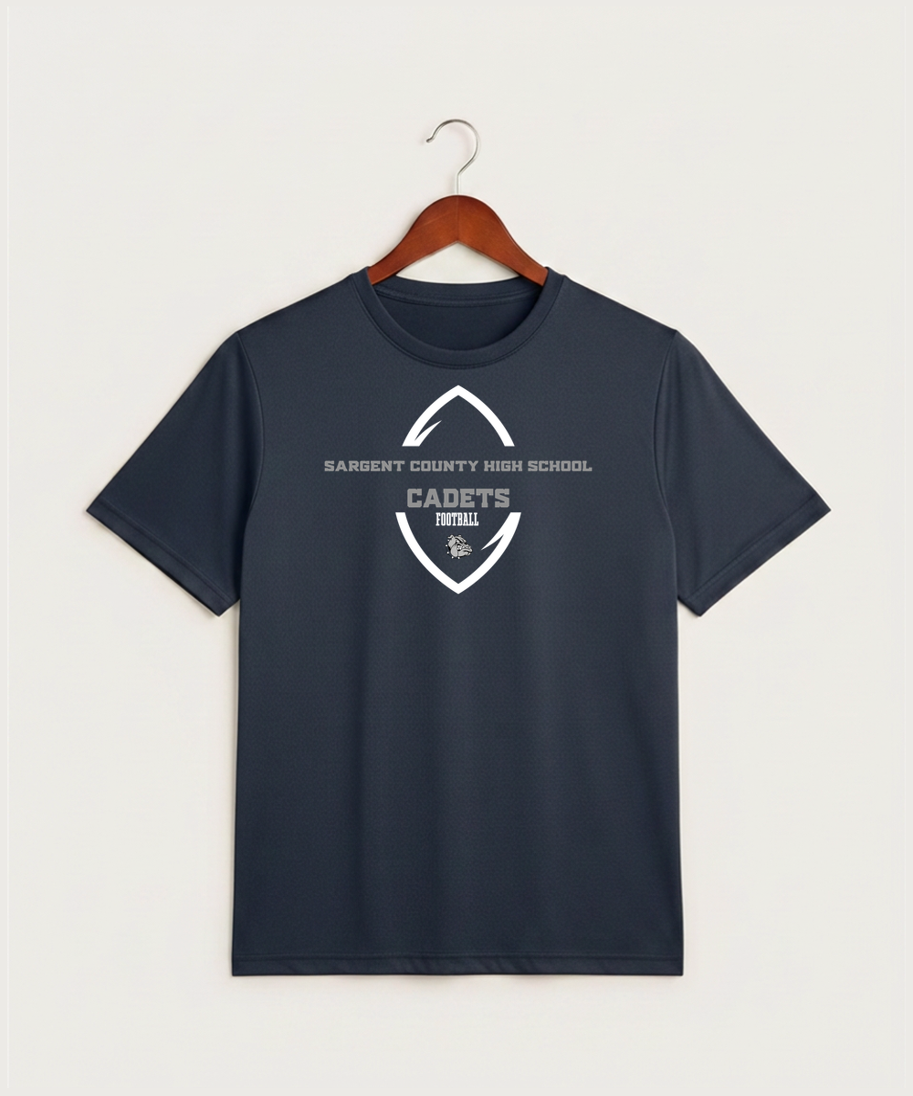 Sargent County High School Football (Boys) - True Navy Heather Sport-Tek PosiCharge Competitor Tee. ST350