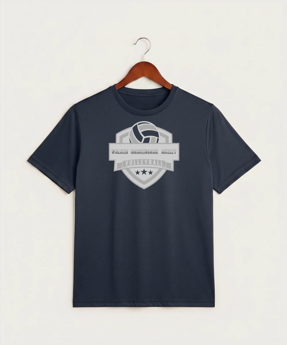 Walker Hackensack Akeley Volleyball (Girls) - True Navy Heather Sport-Tek PosiCharge Competitor Tee. ST350