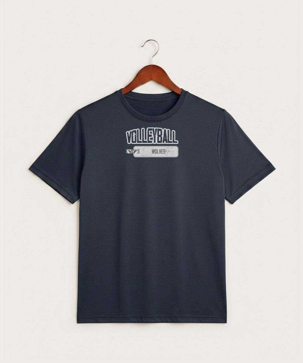 Walker Hackensack Akeley Volleyball (Girls) - True Navy Heather Sport-Tek PosiCharge Competitor Tee. ST350