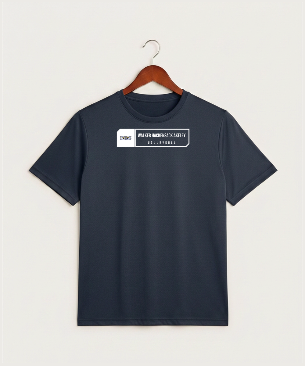 Walker Hackensack Akeley Volleyball (Girls) - True Navy Heather Sport-Tek PosiCharge Competitor Tee. ST350