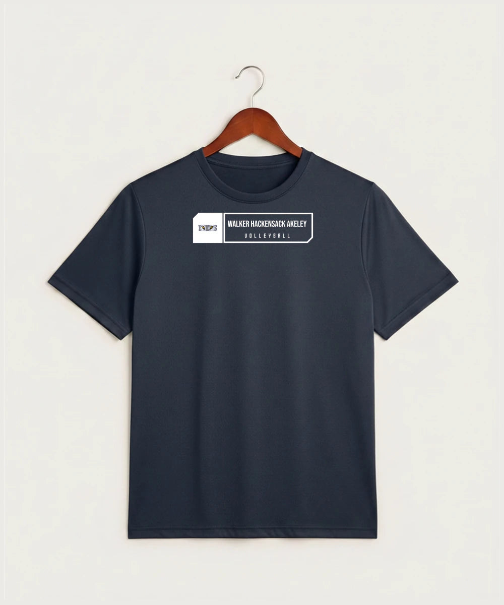 Walker Hackensack Akeley Volleyball (Girls) - True Navy Heather Sport-Tek PosiCharge Competitor Tee. ST350