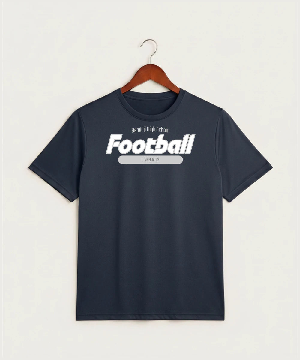 Bemidji High School Football (Boys) - True Navy Heather Sport-Tek PosiCharge Competitor Tee. ST350