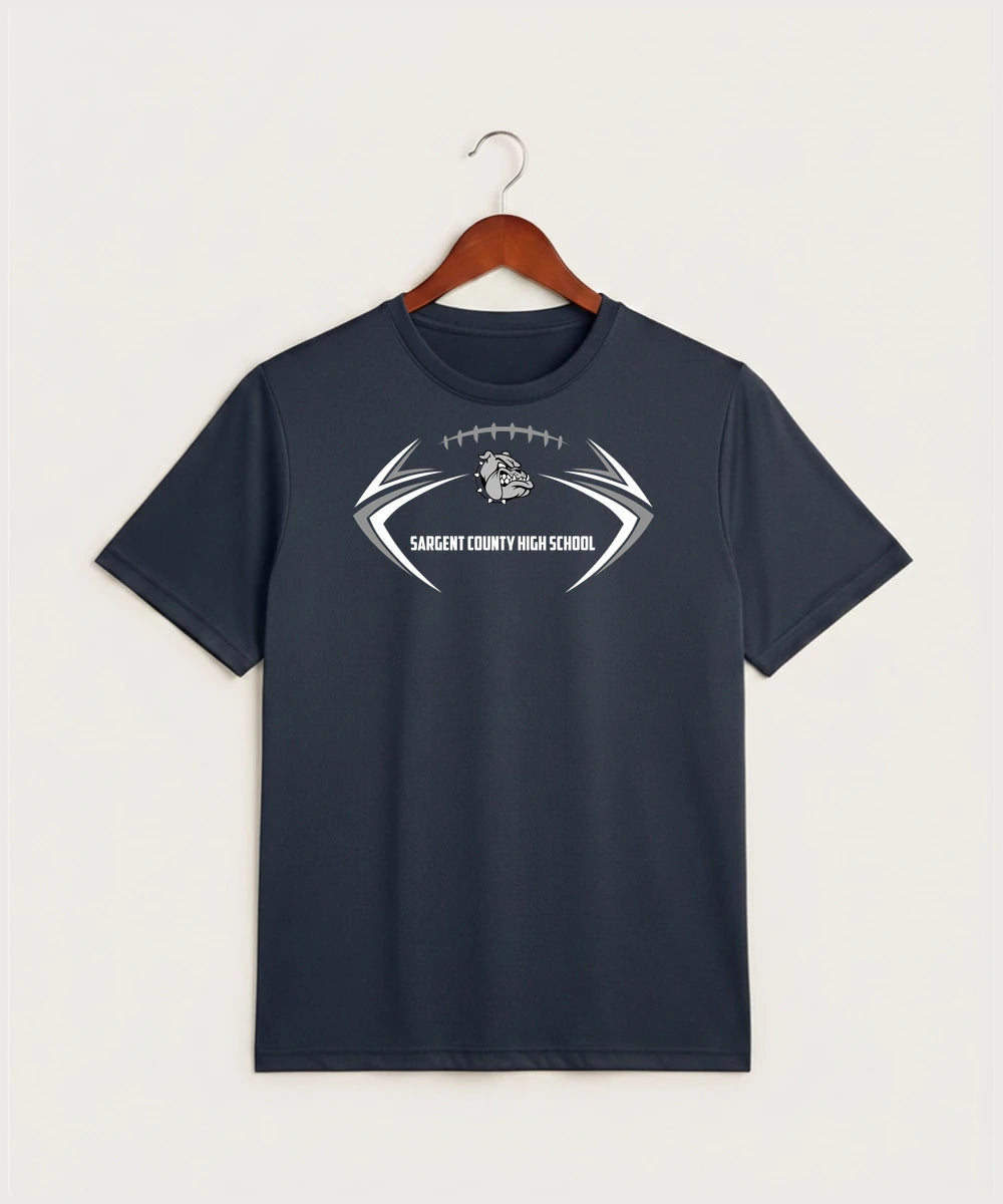 Sargent County High School Football (Boys) - True Navy Heather Sport-Tek PosiCharge Competitor Tee. ST350