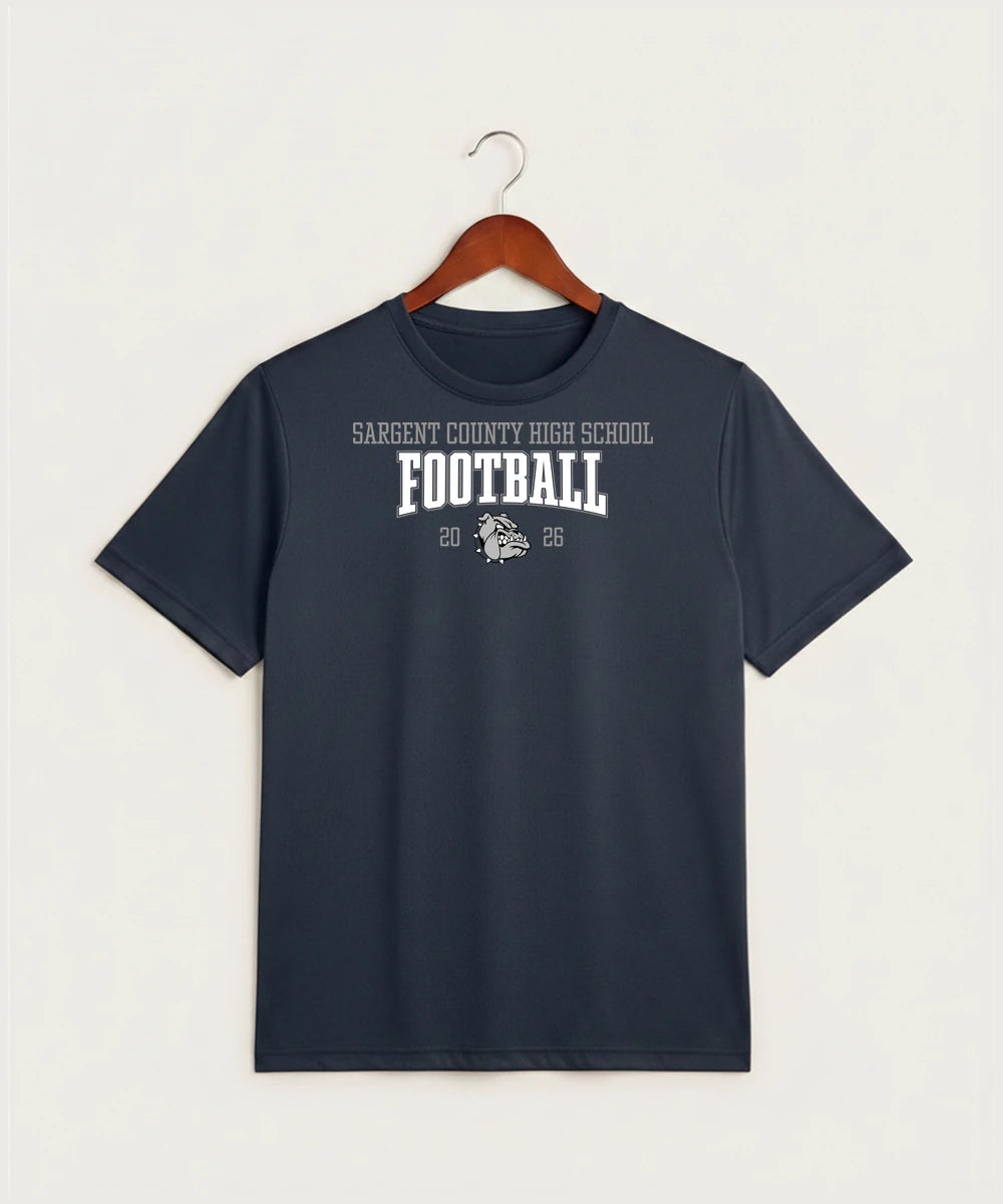 Sargent County High School Football (Boys) - True Navy Heather Sport-Tek PosiCharge Competitor Tee. ST350