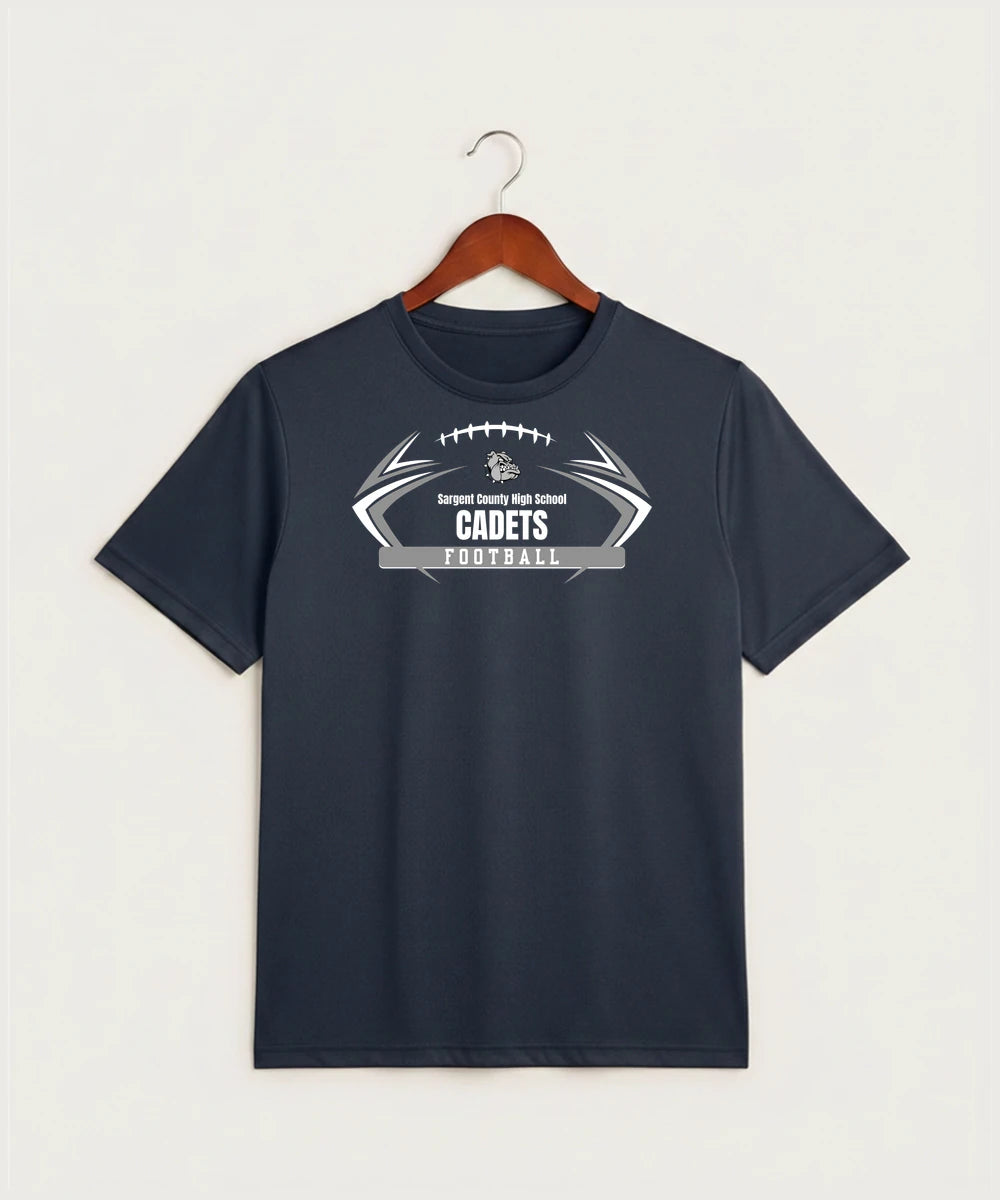 Sargent County High School Football (Boys) - True Navy Heather Sport-Tek PosiCharge Competitor Tee. ST350